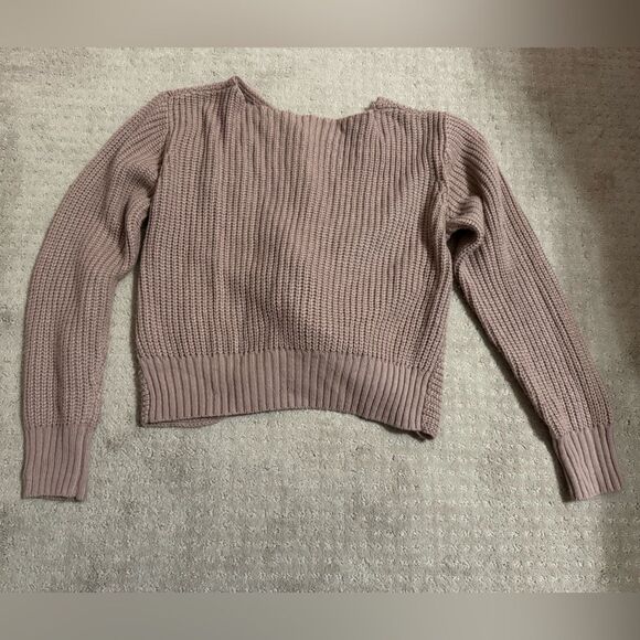 SHEIN Soft Pink Twisted Front Knit Sweater – Size Small - Picture 4 of 4